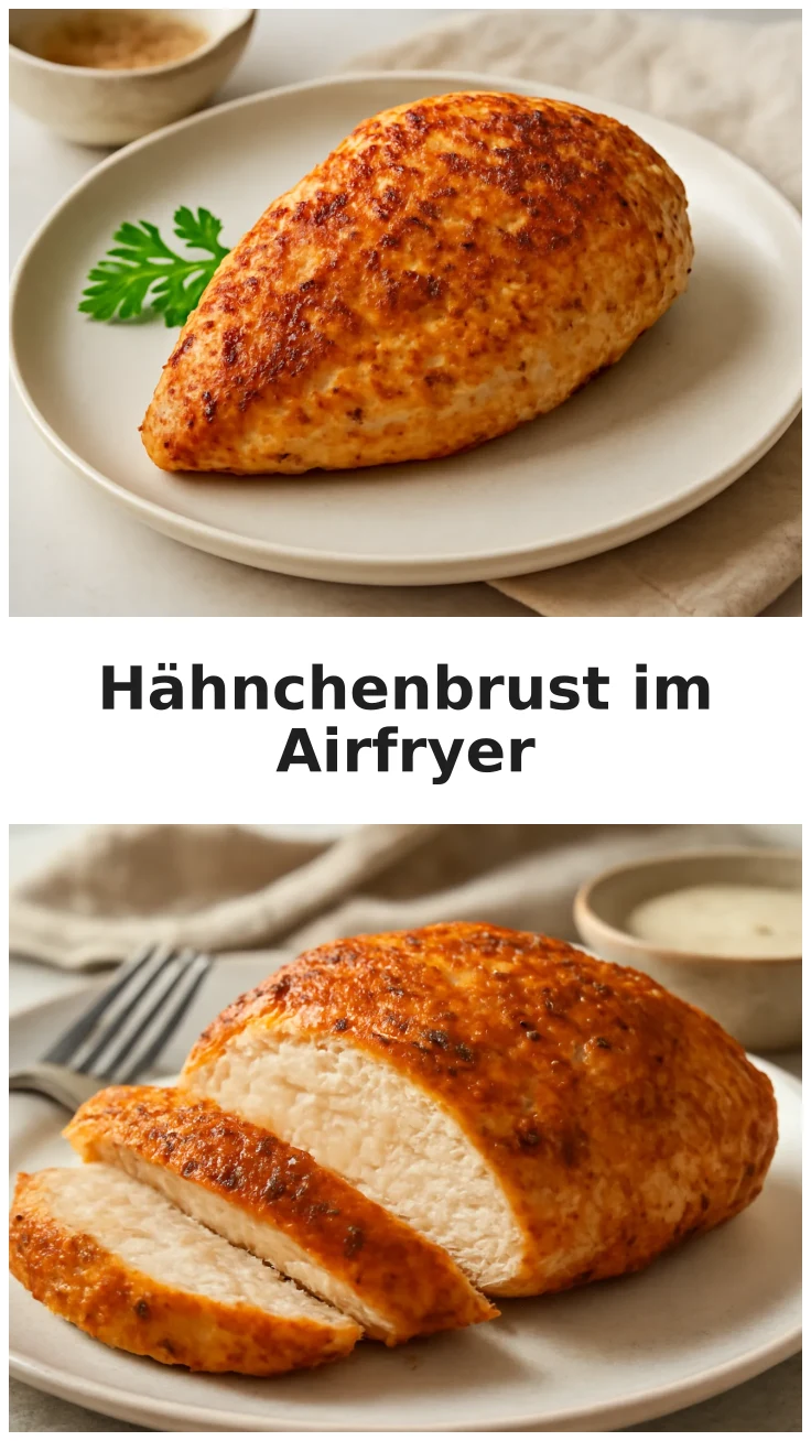 Saftige Hähnchenbrust im Airfryer goldbraun 3 Saftige Hähnchenbrust im Airfryer goldbraun zubereiten
