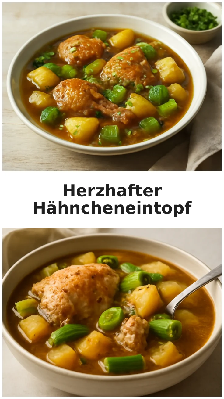 Herzhafter Hähncheneintopf mit Lauch und Kartoffeln 3 Herzhafter Hähncheneintopf mit Lauch und Kartoffeln für die ganze Familie