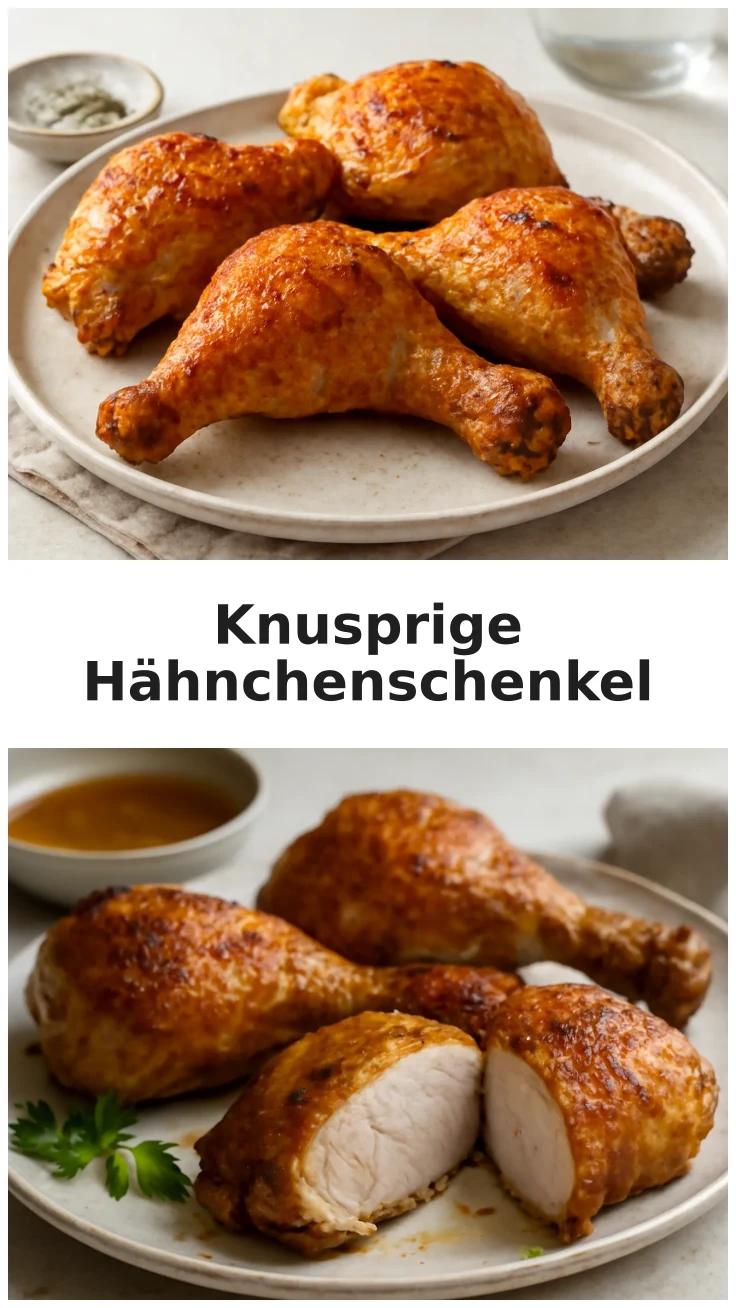 Knusprige Hähnchenschenkel aus dem Ofen mit goldener Kruste 3 Knusprige Hähnchenschenkel aus dem Ofen mit goldener Kruste