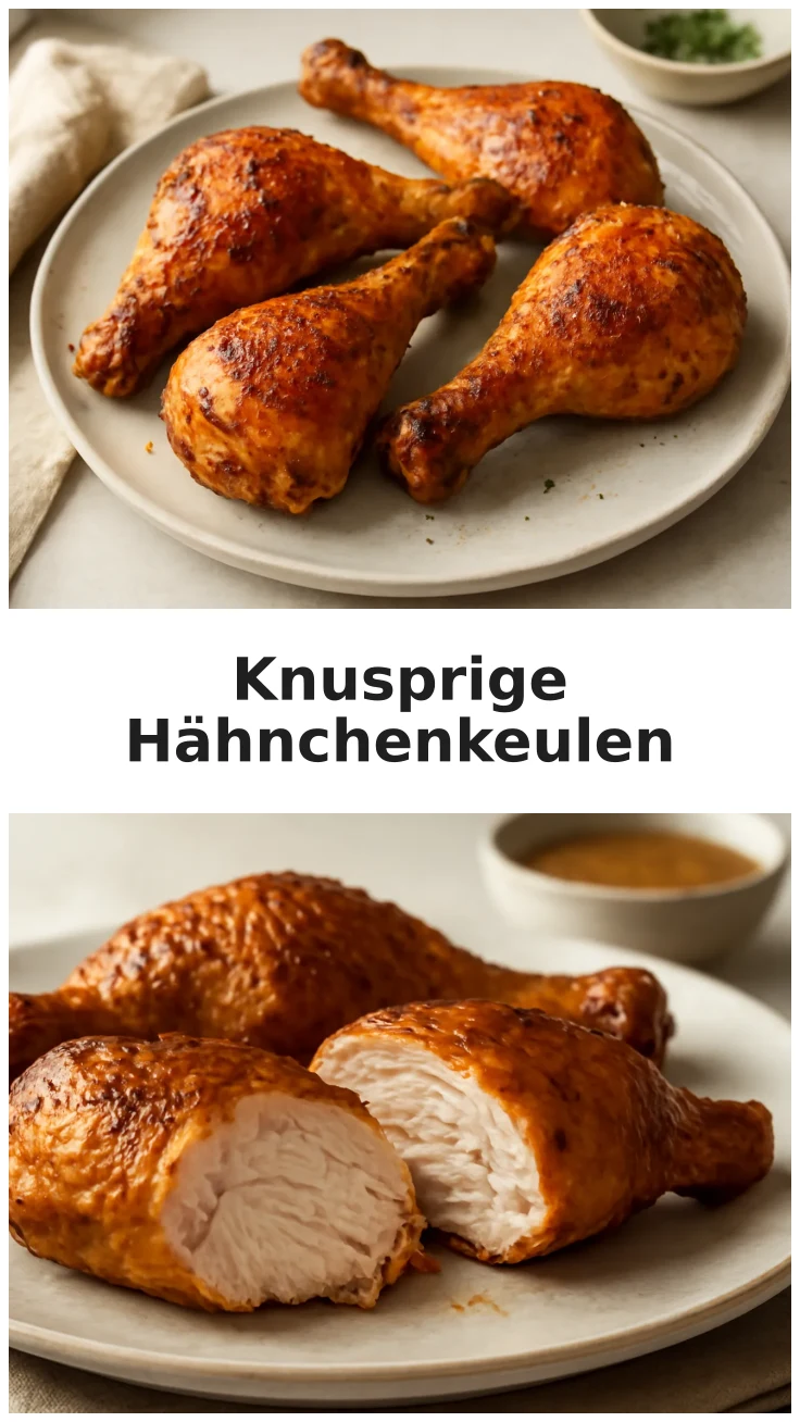 Knusprige Hähnchenkeulen aus dem Backofen mit goldener Kruste 3 Knusprige Hähnchenkeulen aus dem Backofen mit goldener Kruste