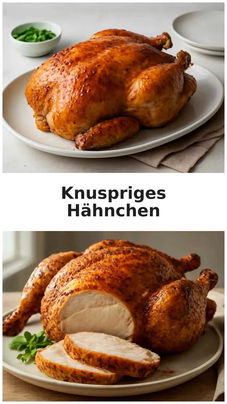 Knuspriges ganzes Hähnchen im Ofen mit goldener Kruste 3 Knuspriges ganzes Hähnchen im Ofen mit goldener Kruste