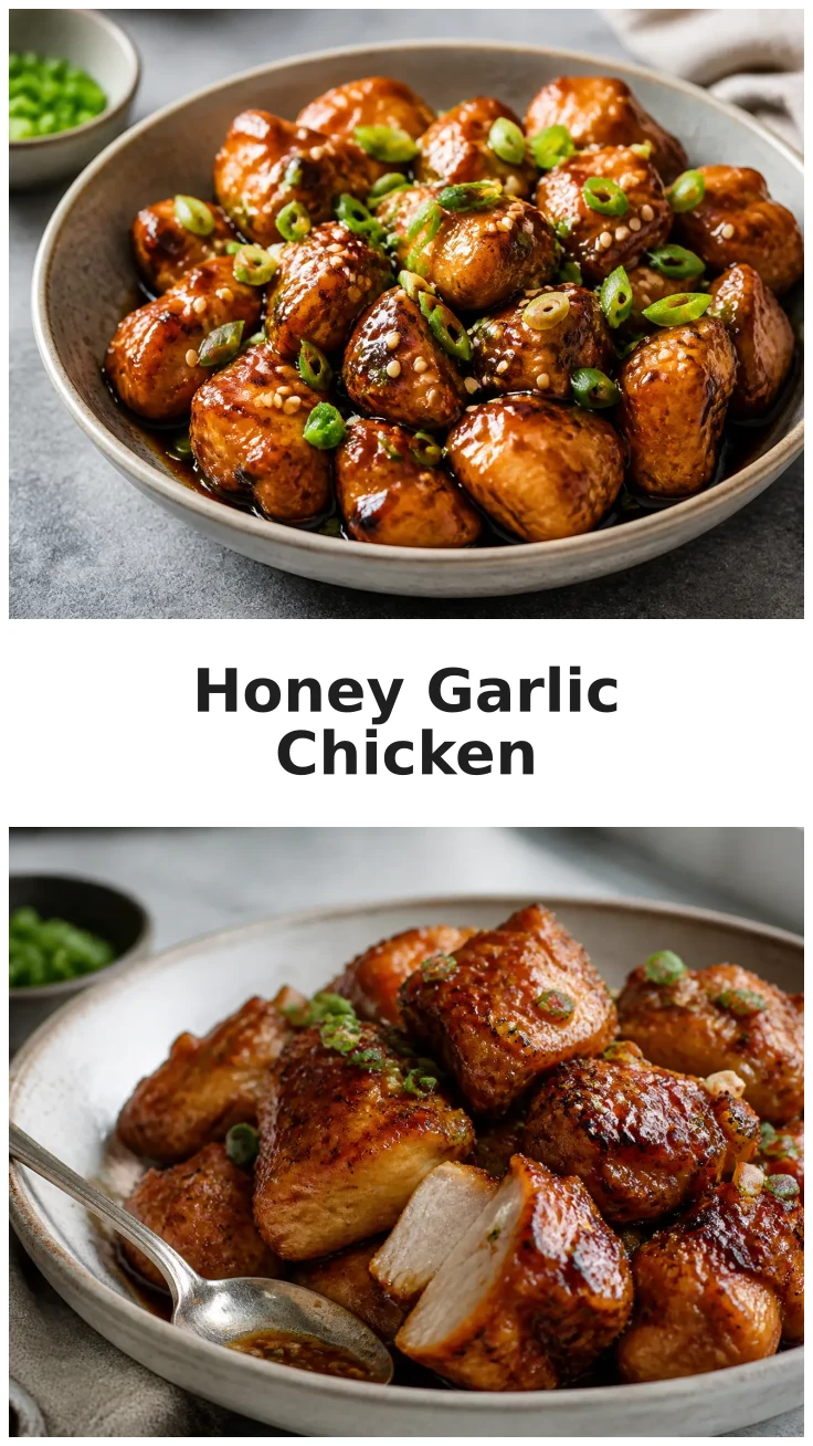 Saftiges Honey Garlic Chicken im Airfryer mit karamellisierter Glasur